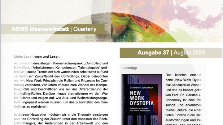 Controlling und New Work – neues Quarterly der ICV Ideenwerkstatt Controlling and New Work – new Quarterly by the ICV Think Tank