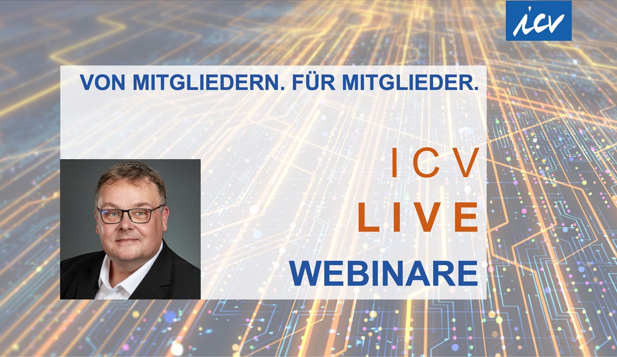 ICV Live Webinar: Artificial Intelligence im Finanzbereich ICV Live Webinar: Artificial Intelligence in Finance
